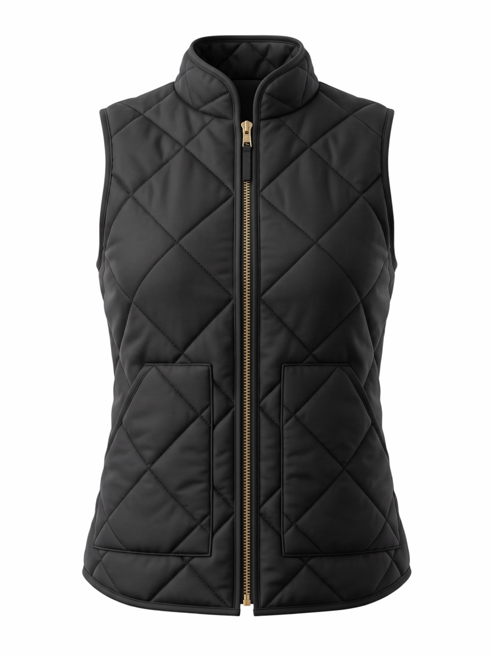 🍂J.Crew🍂Quilted Zip-Front Vest 🍂Gold Hardware🍂SZ XXS🍂NWOT🍂